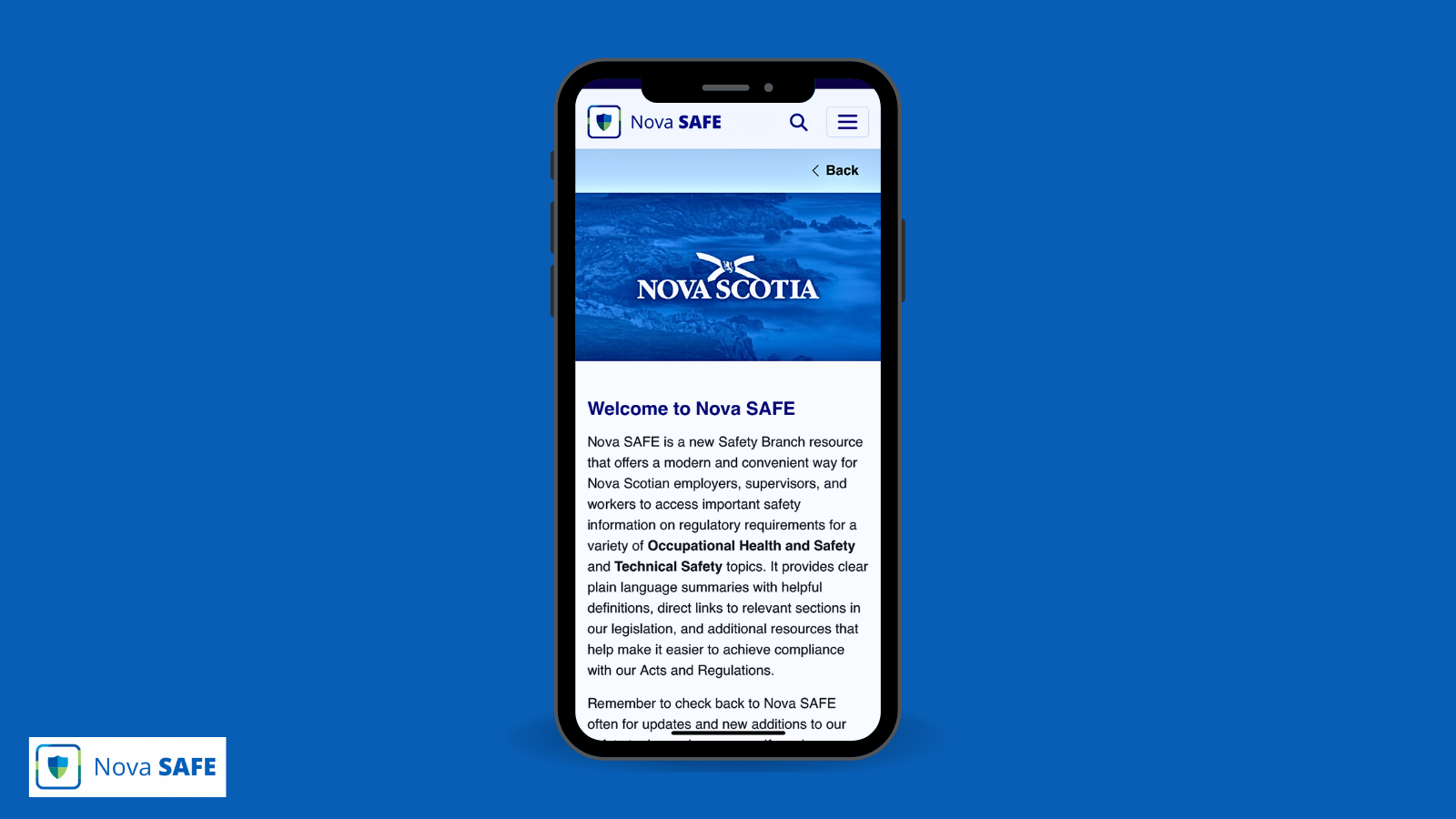 Safety Matters Nova SAFE New app puts workplace safety informa